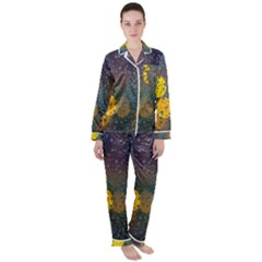  Raindrops Window Glass Satin Long Sleeve Pajamas Set by artworkshop