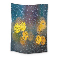  Raindrops Window Glass Medium Tapestry by artworkshop