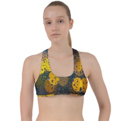  Raindrops Window Glass Criss Cross Racerback Sports Bra by artworkshop