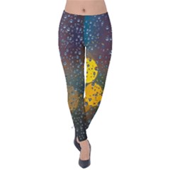  Raindrops Window Glass Velvet Leggings by artworkshop