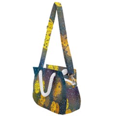  Raindrops Window Glass Rope Handles Shoulder Strap Bag by artworkshop