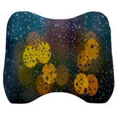  Raindrops Window Glass Velour Head Support Cushion by artworkshop