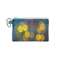  Raindrops Window Glass Canvas Cosmetic Bag (small) by artworkshop