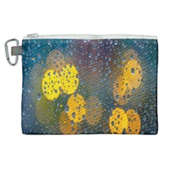  Raindrops Window Glass Canvas Cosmetic Bag (xl) by artworkshop