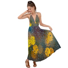  Raindrops Window Glass Backless Maxi Beach Dress by artworkshop