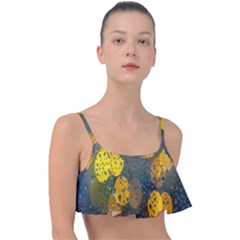  Raindrops Window Glass Frill Bikini Top