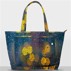  Raindrops Window Glass Back Pocket Shoulder Bag  by artworkshop