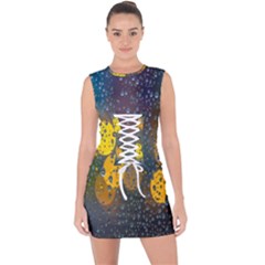  Raindrops Window Glass Lace Up Front Bodycon Dress by artworkshop