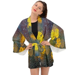  Raindrops Window Glass Long Sleeve Kimono by artworkshop