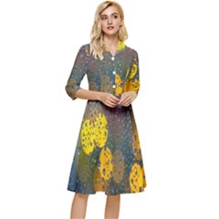  Raindrops Window Glass Classy Knee Length Dress by artworkshop