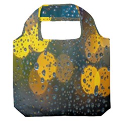  Raindrops Window Glass Premium Foldable Grocery Recycle Bag by artworkshop