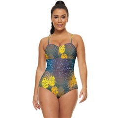  Raindrops Window Glass Retro Full Coverage Swimsuit by artworkshop