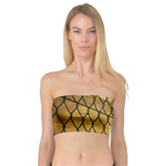 Chain Link Fence Sunset Wire Steel Fence Bandeau Top by artworkshop