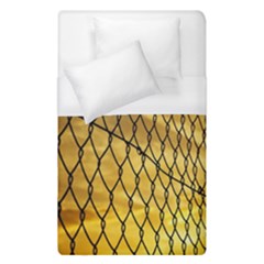 Chain Link Fence Sunset Wire Steel Fence Duvet Cover (single Size) by artworkshop