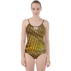 Chain Link Fence Sunset Wire Steel Fence Cut Out Top Tankini Set by artworkshop