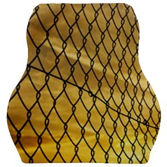 Chain Link Fence Sunset Wire Steel Fence Car Seat Velour Cushion  by artworkshop