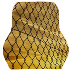 Chain Link Fence Sunset Wire Steel Fence Car Seat Back Cushion  by artworkshop