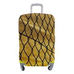 Chain Link Fence Sunset Wire Steel Fence Luggage Cover (small) by artworkshop