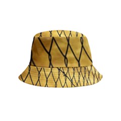 Chain Link Fence Sunset Wire Steel Fence Bucket Hat (kids) by artworkshop