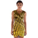 Chain Link Fence Sunset Wire Steel Fence Wrap Front Bodycon Dress View1