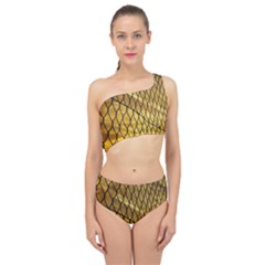 Chain Link Fence Sunset Wire Steel Fence Spliced Up Two Piece Swimsuit