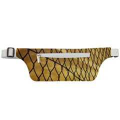 Chain Link Fence Sunset Wire Steel Fence Active Waist Bag by artworkshop