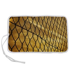 Chain Link Fence Sunset Wire Steel Fence Pen Storage Case (l) by artworkshop