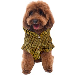 Chain Link Fence Sunset Wire Steel Fence Dog Coat by artworkshop