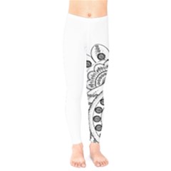 Im Fourth Dimension Black White 9 Kids  Leggings