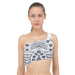 Im Fourth Dimension Black White 9 Spliced Up Bikini Top  by imanmulyana