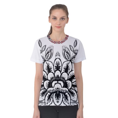 Im Fourth Dimension Black White 10 Women s Cotton Tee by imanmulyana