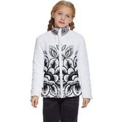 Im Fourth Dimension Black White 10 Kids  Puffer Bubble Jacket Coat by imanmulyana