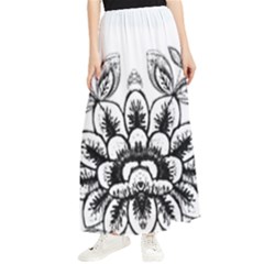 Im Fourth Dimension Black White 10 Maxi Chiffon Skirt