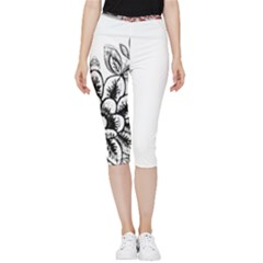 Im Fourth Dimension Black White 10 Inside Out Lightweight Velour Capri Leggings  by imanmulyana