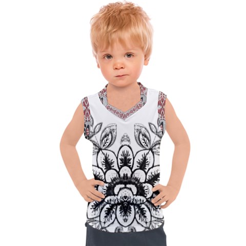 Im Fourth Dimension Black White 10 Kids  Sport Tank Top by imanmulyana