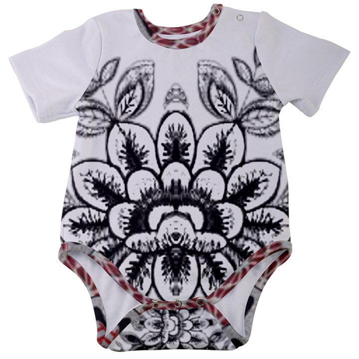 IM Fourth Dimension Black White 10 Baby Short Sleeve Onesie Bodysuit