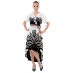 Im Fourth Dimension Black White 11 Front Wrap High Low Dress by imanmulyana