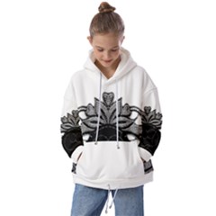 Im Fourth Dimension Black White 11 Kids  Oversized Hoodie by imanmulyana