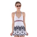 IM Fourth Dimension Black White 12 Halter Dress Swimsuit  View1