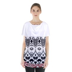 Im Fourth Dimension Black White 12 Skirt Hem Sports Top by imanmulyana