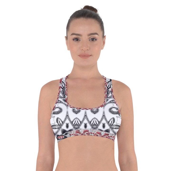 IM Fourth Dimension Black White 12 Cross Back Sports Bra