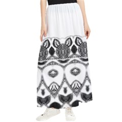 Im Fourth Dimension Black White 12 Maxi Chiffon Skirt