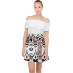 Im Fourth Dimension Black White 12 Off Shoulder Chiffon Dress by imanmulyana