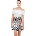 IM Fourth Dimension Black White 12 Off Shoulder Chiffon Dress View1