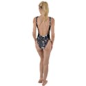 IM Fourth Dimension Black White 12 High Leg Strappy Swimsuit View2