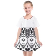 Im Fourth Dimension Black White 12 Kids  Smock Dress by imanmulyana