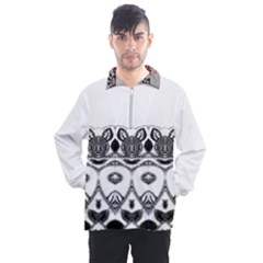 Im Fourth Dimension Black White 12 Men s Half Zip Pullover by imanmulyana