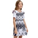 IM Fourth Dimension Black White 12 Kids  Frilly Sleeves Pocket Dress View2