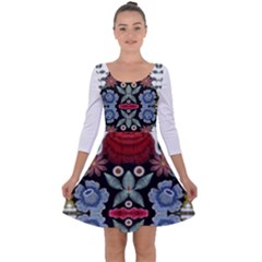 Im Fourth Dimension Colour 1 Quarter Sleeve Skater Dress