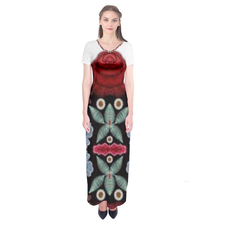 IM Fourth Dimension Colour 1 Short Sleeve Maxi Dress